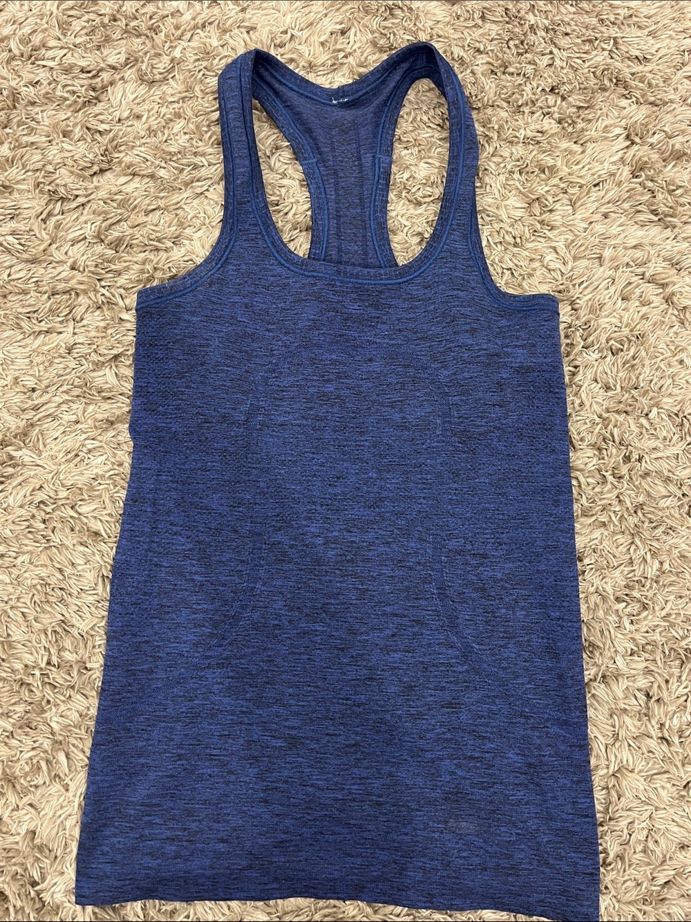 lululemon athletica Heathered Navy Blue Racerback Tank